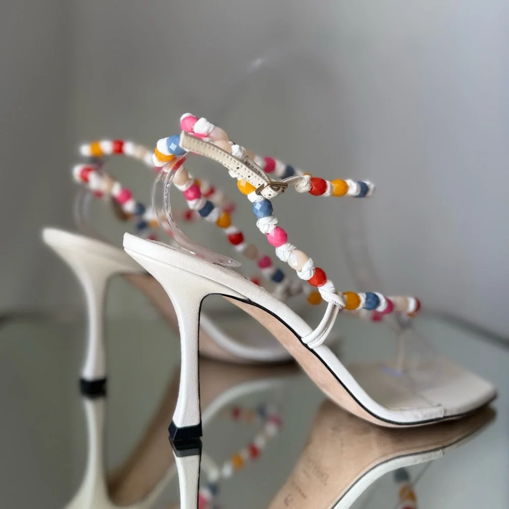 JIMMY CHOO Amiral 90 embellished leather sandals $1,175 39 - Picture 10 of 16